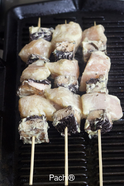 Chicken Kabobs w/ Cashew Sauce