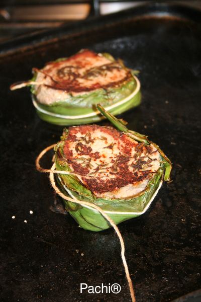 Tenderloin Steaks Wrapped in Herbs