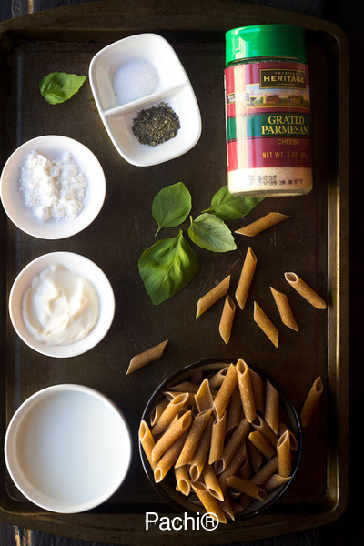 Whole Wheat Pasta with Basil Sauce