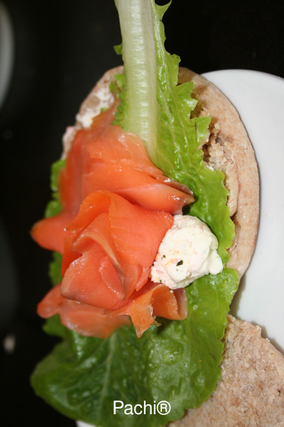 Salmon English Muffin Sandwich