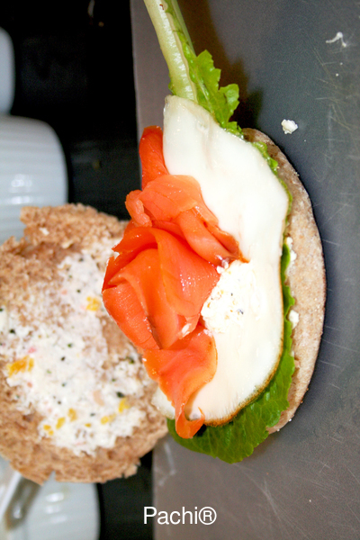 Salmon English Muffin Sandwich