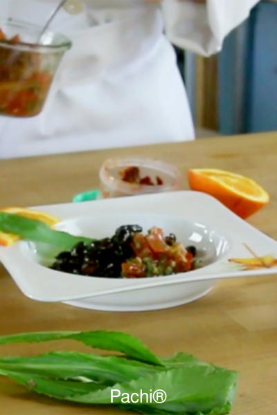 Black bean snack