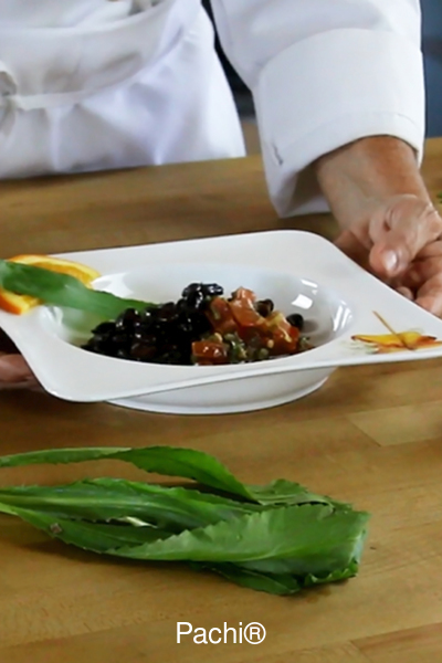 Black bean snack