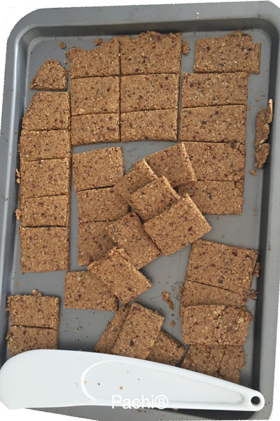 Oat Raisin Cocoa Crackers Recipe #1; 36 1.5x1 inch crackers; 225F for 1 hour