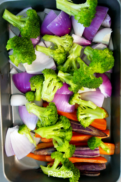 ROASTED KALEIDOSCOPE VEGETABLE MEDLEY per cup