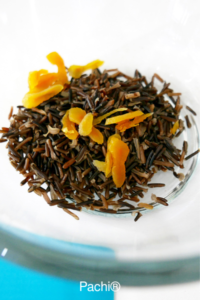 Wild rice side and salad with raisins (no apricot)